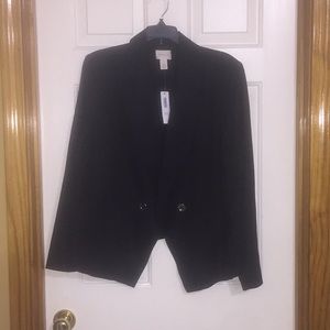 Chico’s black blazer size 2 = 10-12. NWT